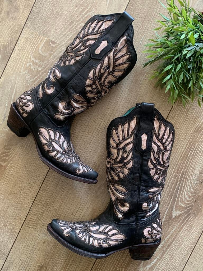 Corral cowboylaarzen 37 western boots bohemian laarzen, Kleding | Dames, Hoge laarzen, -, Zwart, -