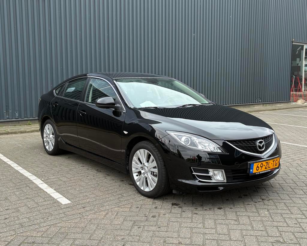 Mazda 6 2.0 Sport Hatchback AUT 2008 Zwart, Auto's, Mazda, 1330 kg, Stof, Zwart, 4 cilinders