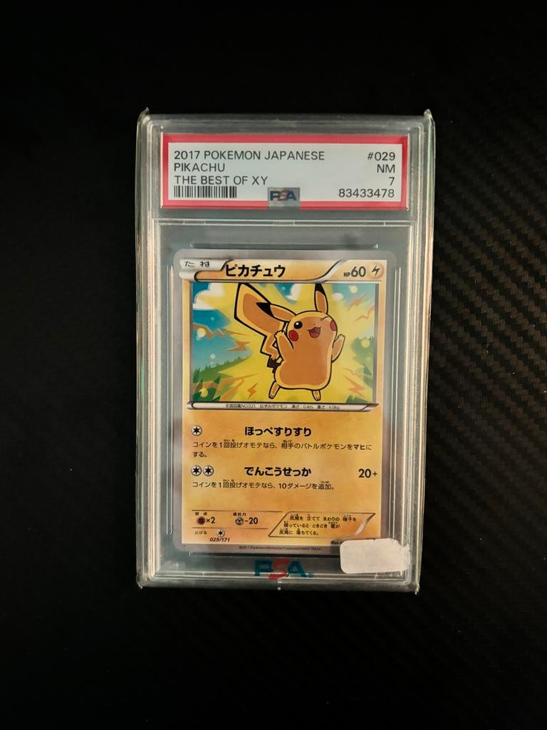 Pikachu 2017 Japanese PSA 9, Ophalen, Zo goed als nieuw, Losse kaart