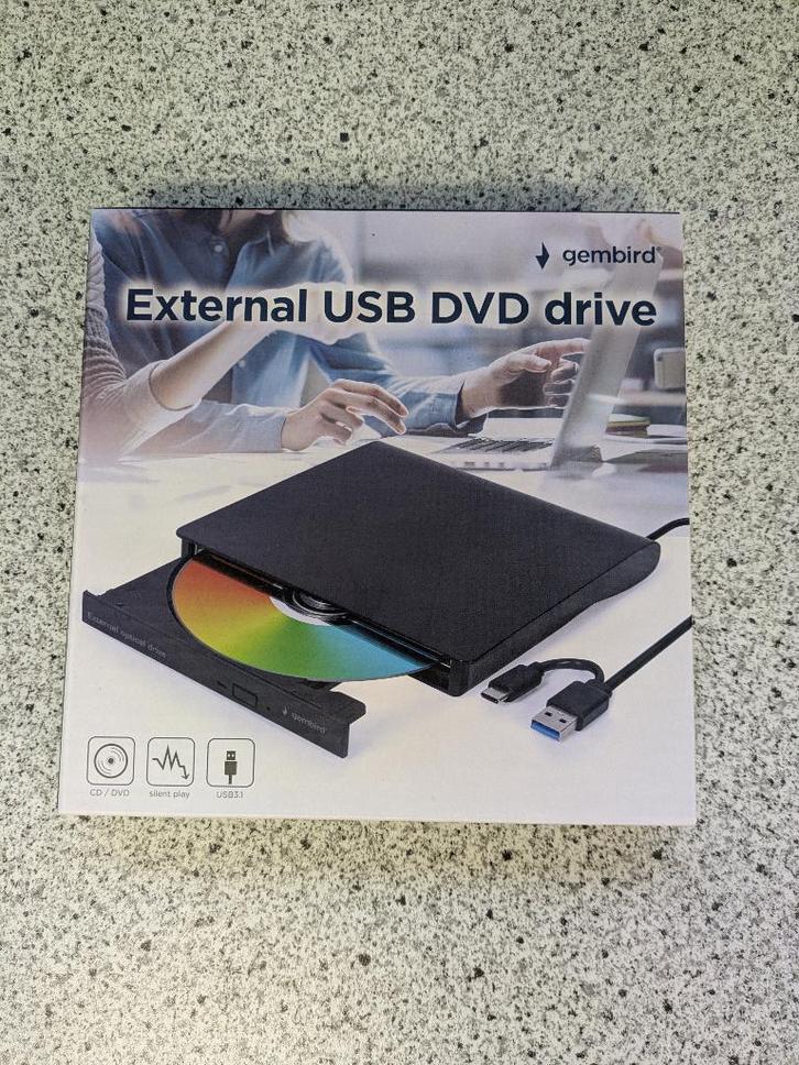 externe cd/dvd-brander met usb-c en usb 3.1 aansluiting, Computers en Software, Optische drives, Nieuw, Extern, Windows, Cd, Dvd