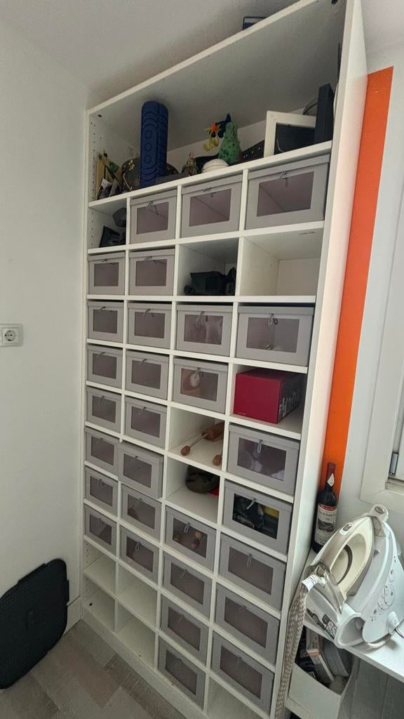 Ikea schoenenkast met 30 opbergdozen, Ophalen, Gebruikt