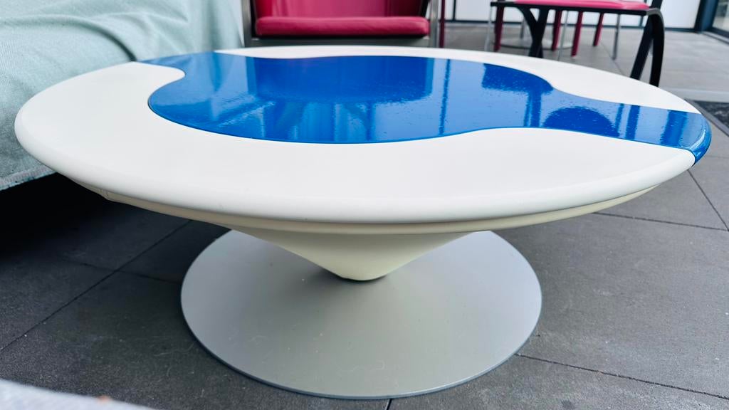 Unieke Leolux Salontafel, Huis en Inrichting, Ophalen, Kunststof, Gebruikt, Rond