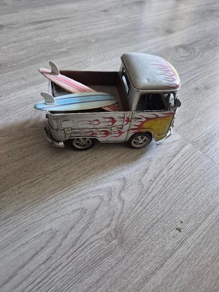 metalen vw volkswagen bus met laadbak zie foto's, Ophalen of Verzenden