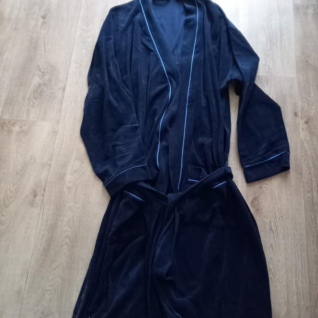 Schiesser badjas donkerblauw, maat L nieuwe, Kleding | Heren, Ophalen of Verzenden, Schiesser