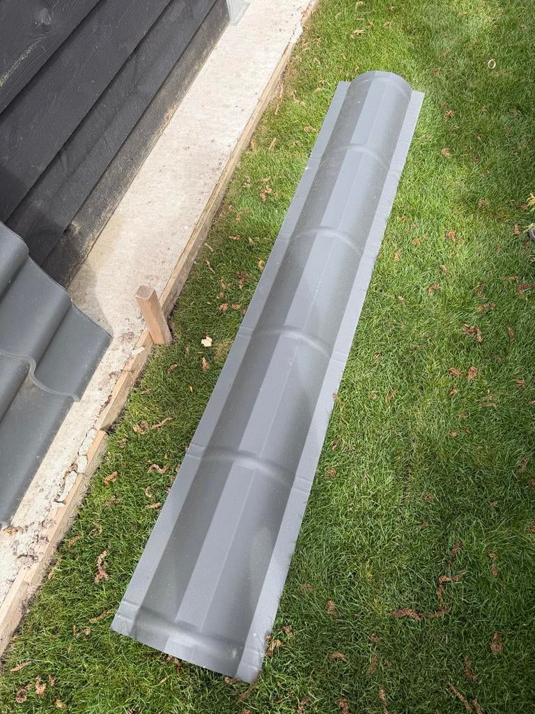 Nieuw: Stalen dakpanplaten - Grijs, Nieuw, 15 m² of meer, Metaal, Grijs