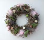 Prachtige Decoratieve Lente Krans Kievitseieren Roze, Ophalen of Verzenden
