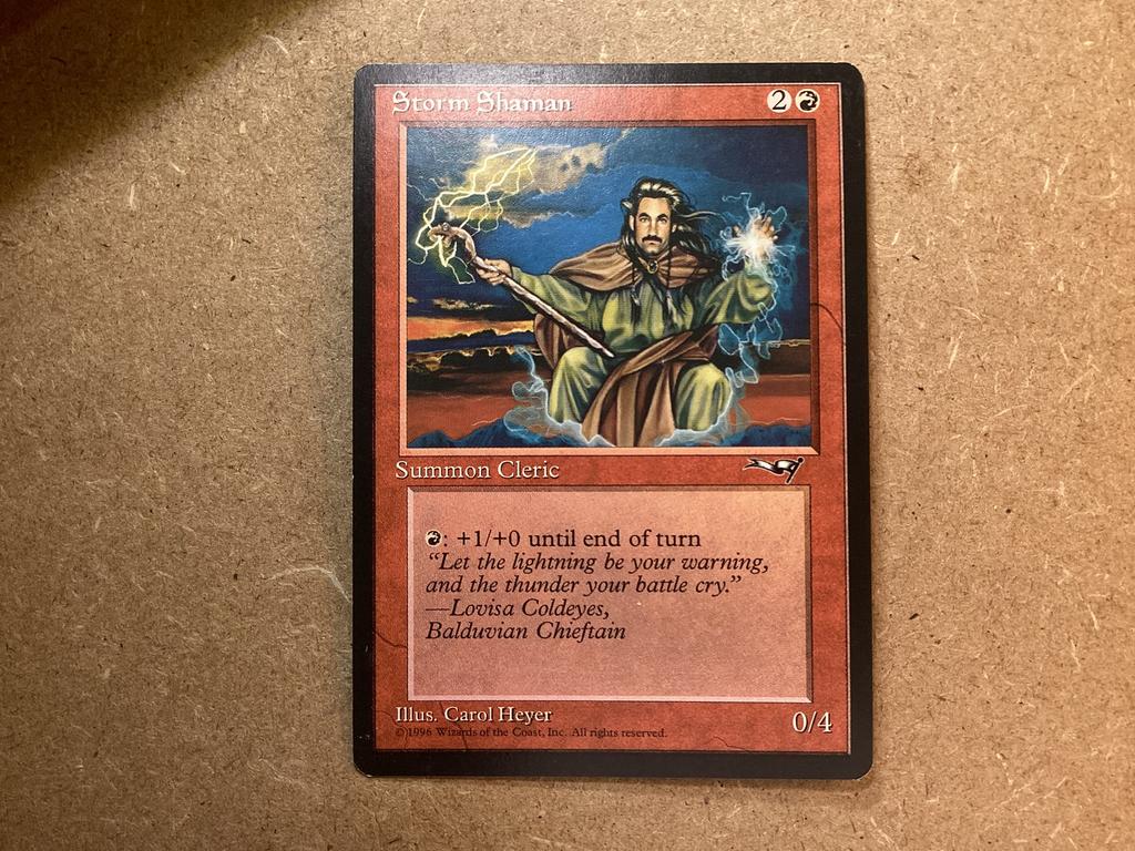 1x Storm Shaman (v2) (Near Mint), Ophalen of Verzenden, Zo goed als nieuw, Losse kaart