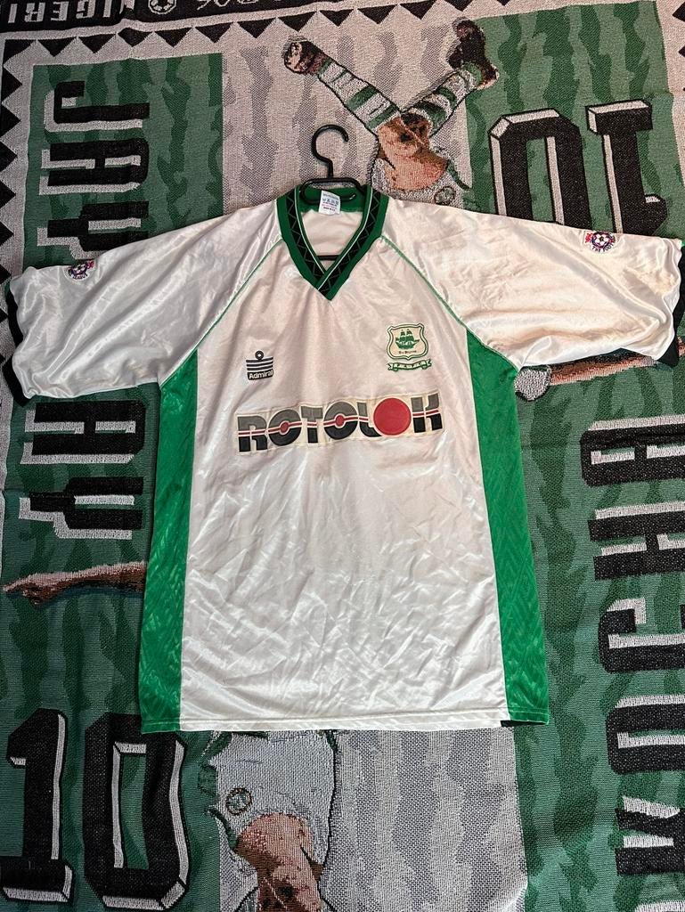 Matchworn Plymouth Argyle voetbal shirt uit 1992/93, Maat L, Ophalen of Verzenden, Zo goed als nieuw, Shirt