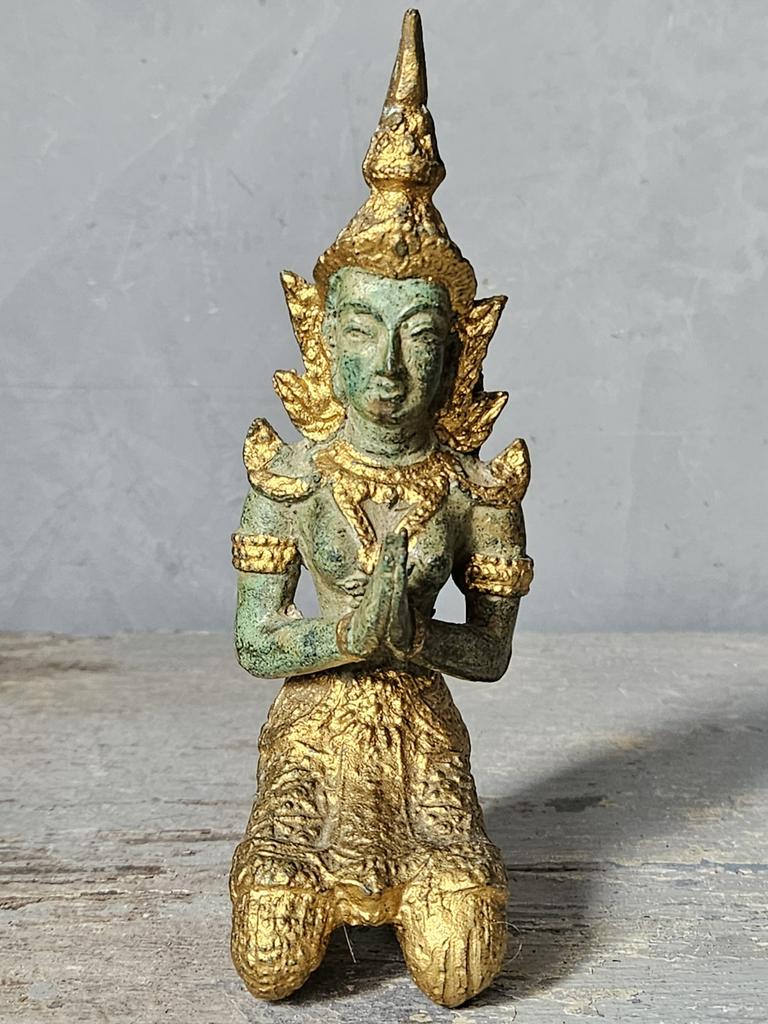 Bronzen tempelwachter, Antiek en Kunst, Ophalen of Verzenden, Brons