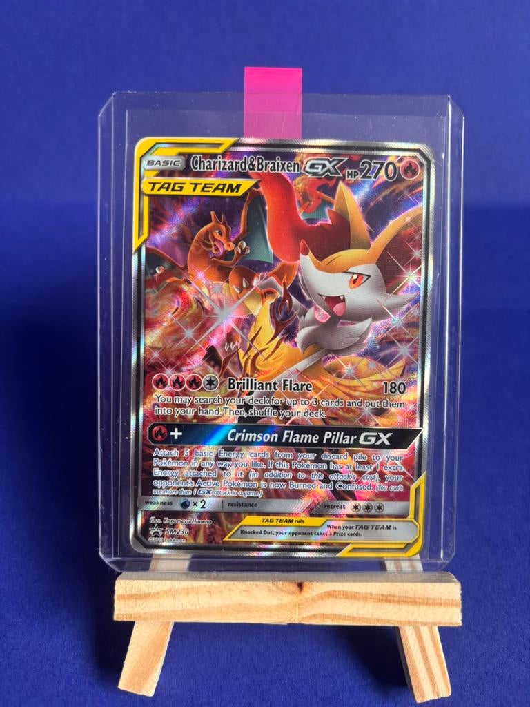 Charizard&Braixen GX SM230, Ophalen of Verzenden, Zo goed als nieuw