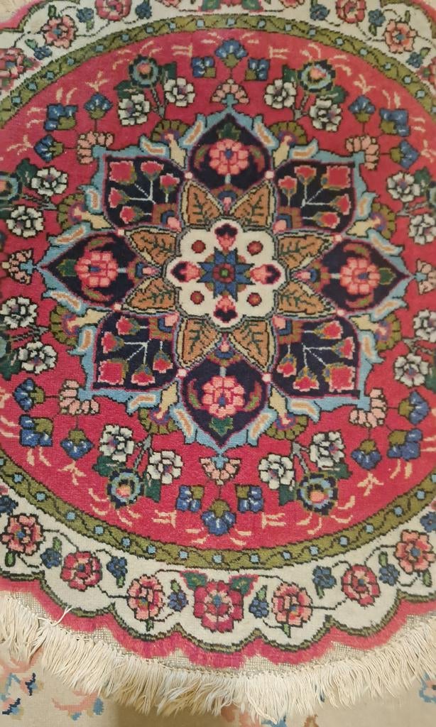 Perzisch tapijt Tabriz, 50 tot 100 cm, Overige kleuren, Perzisch, Rond