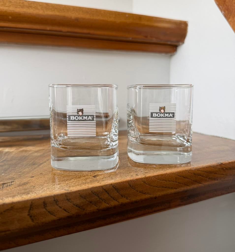 2x Bokma jeneverglas, Ophalen of Verzenden, Zo goed als nieuw, Borrel- of Shotglas
