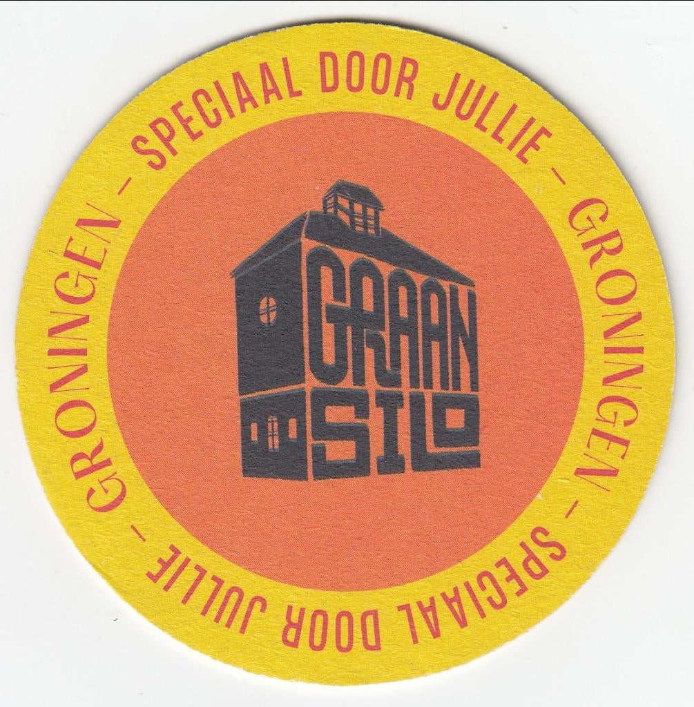 1 GRAANSILO GRONINGEN BIERVILTJE, Ophalen of Verzenden, Gebruikt, Viltje(s), Overige merken