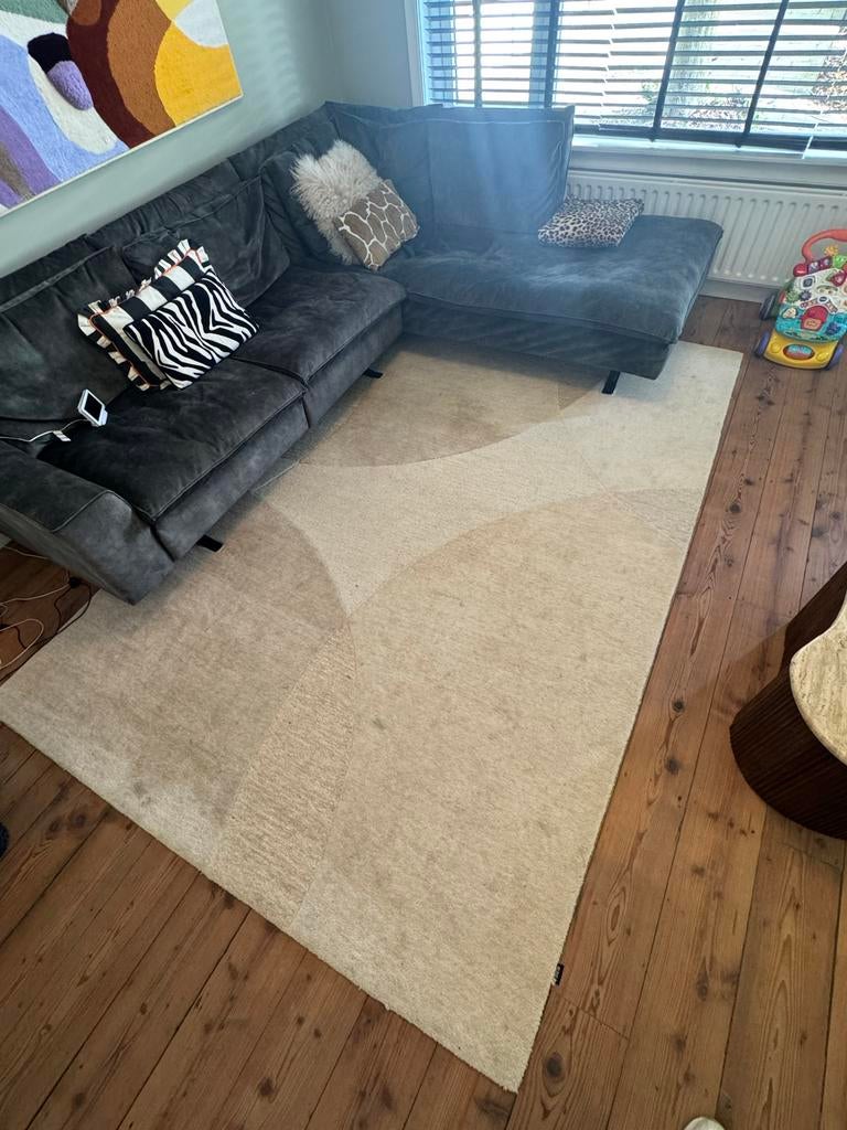 By Boo 100% wollen tapijt - Beige (190x290 cm), Huis en Inrichting, Stoffering | Tapijten en Kleden, Ophalen, Gebruikt, Beige