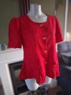 Nieuwe rode blouse drukknoop sluiting strik XXL, Verzenden, Nieuw, Maat 46/48 (XL) of groter, Rood