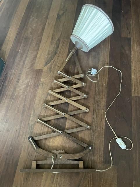 houten schaarlamp, Ophalen of Verzenden