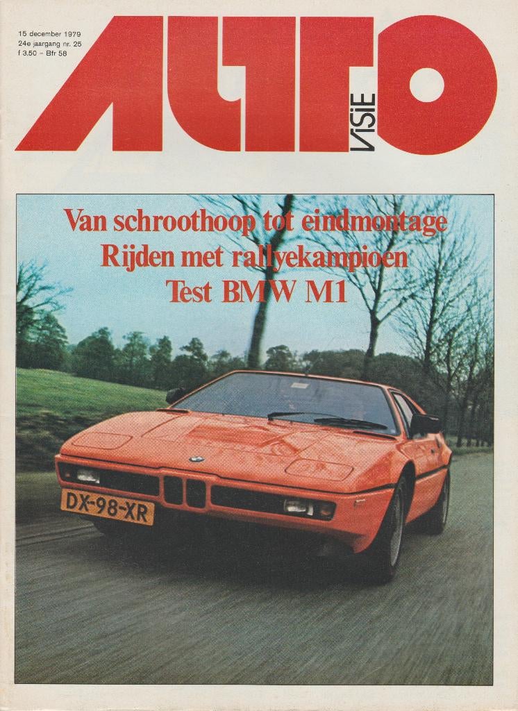 BMW M1 ( E26 ) test in Autovisie 1979, Gelezen, Ophalen of Verzenden, BMW, Autovisie