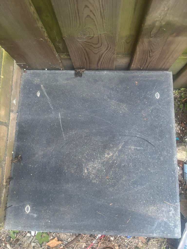 Antraciet tegels 60x60, Doe-het-zelf en Verbouw, Tegels, Ophalen of Verzenden, Zo goed als nieuw, Minder dan 5 m², Vloertegels