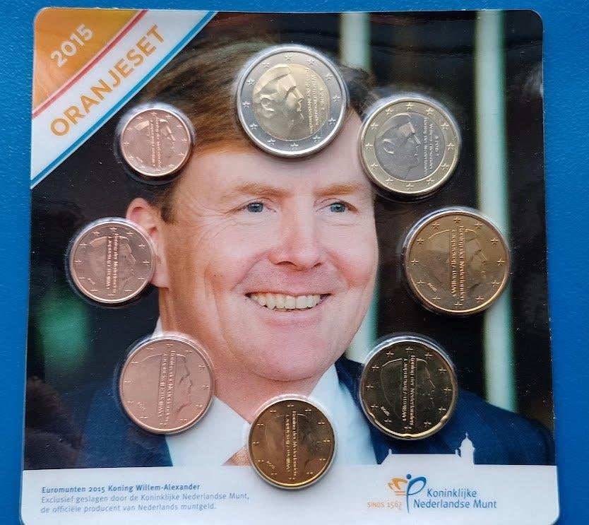 Oranjeset 2015 - Euromunten Koning Willem Alexander, Verzenden, Overige landen, Overige waardes, Setje