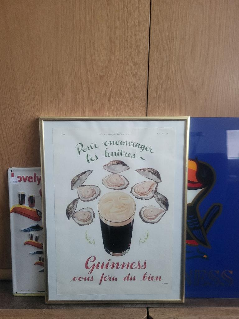 GUINNESS BEER -295-1936 !!! OYSTERS & GUINNESS/TOPPER!!, Ophalen, Nieuw, Reclamebord, Plaat of Schild, Overige merken