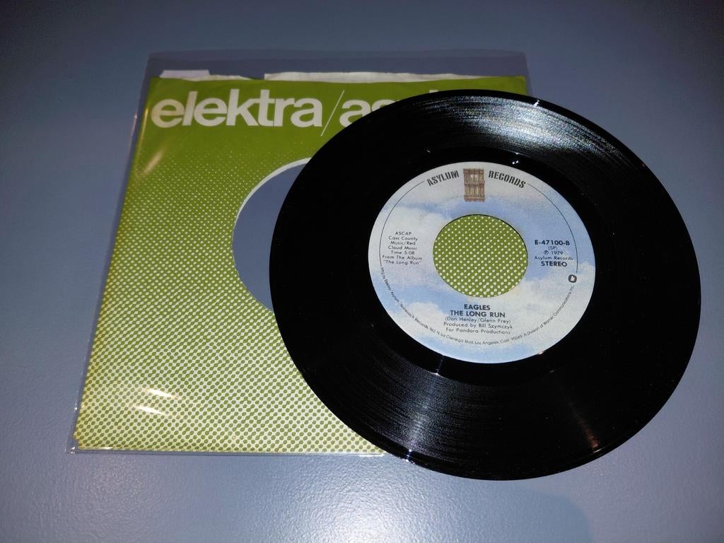 Eagles- the long run, Cd's en Dvd's, Vinyl Singles, Ophalen of Verzenden, Zo goed als nieuw, 7 inch, Pop