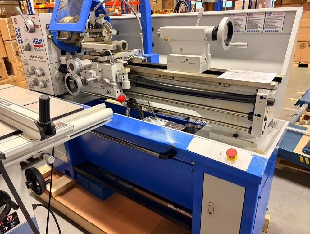 HBM metaaldraaibank 360 x 1000 DRO vario, Ophalen, 500 tot 1000 mm, Nieuw, Metaaldraaibank