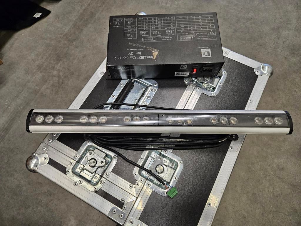 LED verlichting met controller - 4 kasten, 24 lampen, Ophalen, Gebruikt, Licht, Kleur