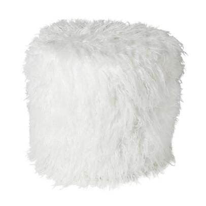Zachte Fluffy Poef 2 stuks, Ophalen, Minder dan 50 cm, Rond, Nieuw