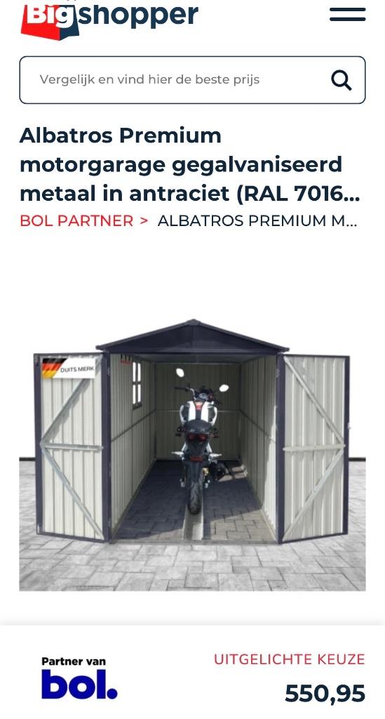 Motor / bromfiets schuur, Ophalen, Nieuw, Overige materialen, Overige typen