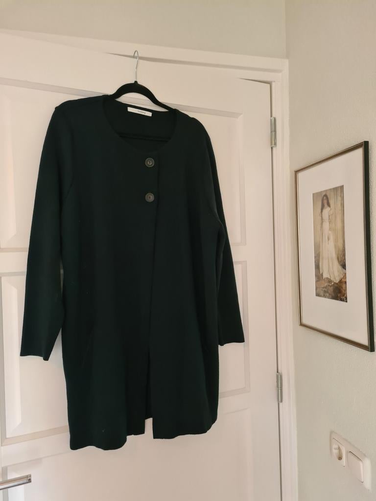 Sibinlinnebjorg lang vest donkerblauw merino wol maat 46, Sibinlinnebjorg, Blauw, Maat 46/48 (XL) of groter, Ophalen of Verzenden