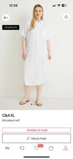 Zgan witte blousejurk C&A mt. 52, Kleding | Dames, Ophalen of Verzenden, Zo goed als nieuw, Wit, Jurk