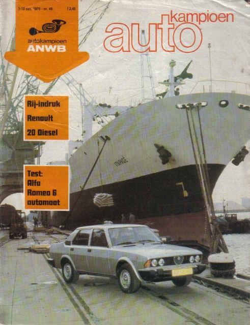 Autokampioen 49 1979 : Alfa Romeo sei 2.5 - Renault 20 / 18, Ophalen of Verzenden, Gelezen, Algemeen
