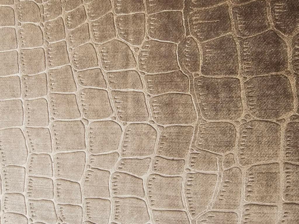 Croco Velvet Hoekbank - Erik Kuster Style Taupe/Zilver, Erik Kuster, ., Ophalen of Verzenden, Zo goed als nieuw