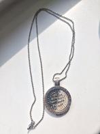 Mi Moneda zilveren ketting met strass hanger, Ophalen of Verzenden, Zo goed als nieuw, Zilver, Zilver