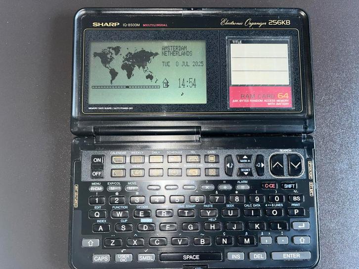 Sharp Electronic Organizer 256KB vintage, Telecommunicatie, Pda's, Gebruikt, Overige systemen, Overige merken, Ophalen of Verzenden