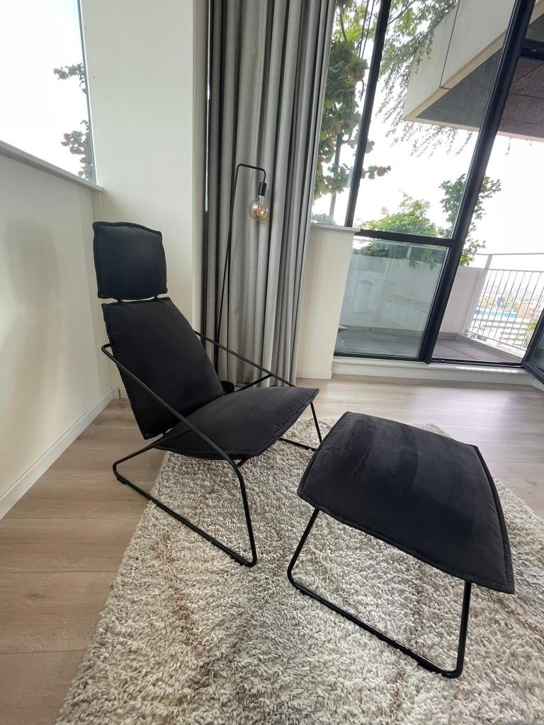 Lounge stoel, Ophalen, Gebruikt, 75 tot 100 cm, Stof