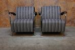 ZGANieuw twee stoffen Leolux Scylla design fauteuils, Huis en Inrichting, Fauteuils, Leolux, Leolux, Leer, 75 tot 100 cm