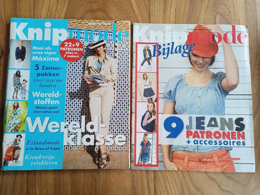 Knipmode mei 2010 met bijlage extra jeanspatronen, Ophalen of Verzenden, Zo goed als nieuw, Vrouw, Knipmode