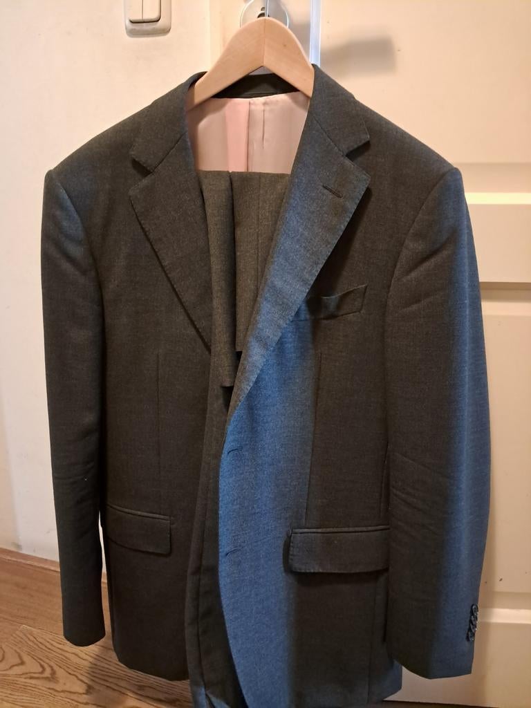 Grijs pak van pure wol (Suitsupply), Ophalen, Maat 48/50 (M), Zo goed als nieuw, Grijs