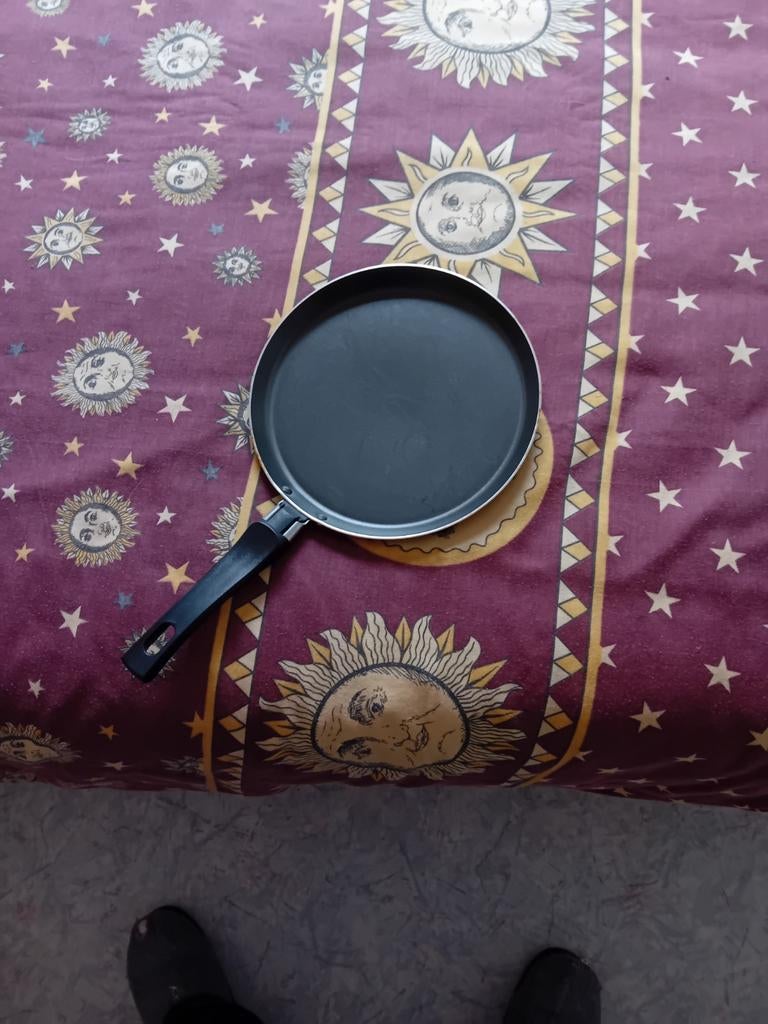 Pannenkoekenpan - Ideaal voor heerlijke pannenkoeken, Gebruikt, Aluminium, Ophalen of Verzenden, Keramische plaat