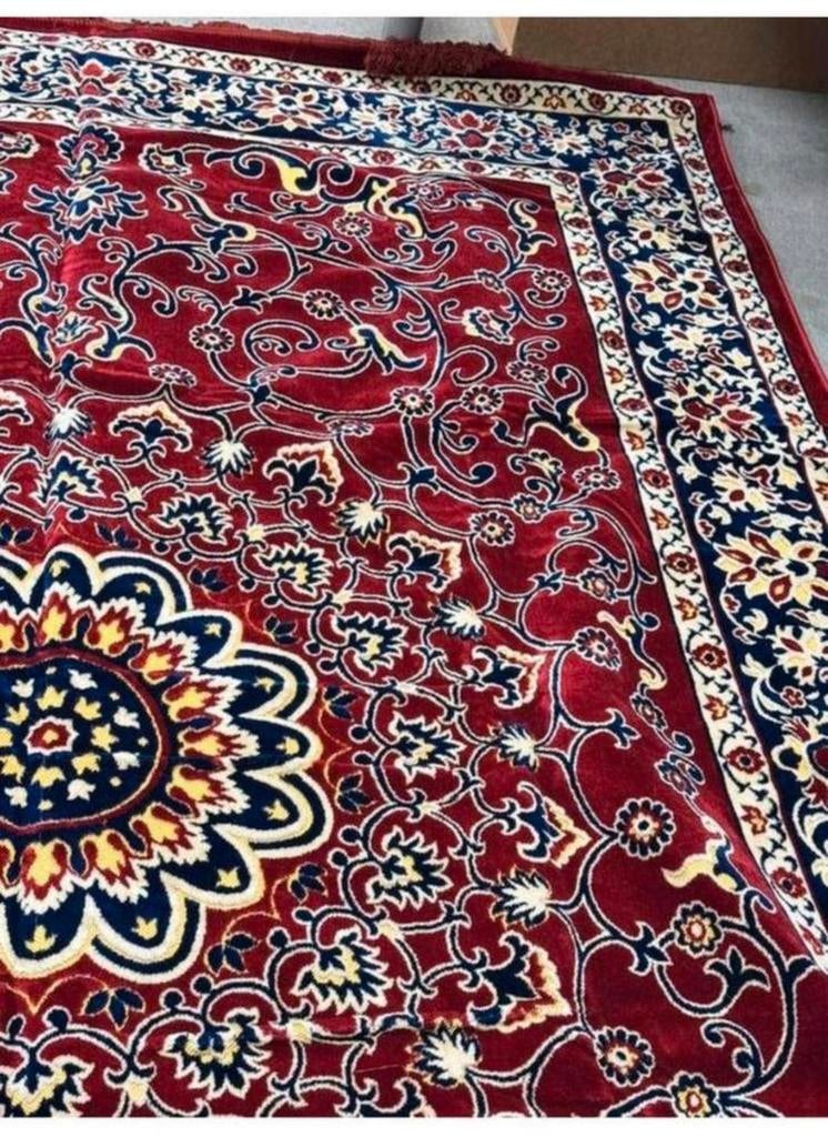 Perzisch tapijt 290 x 195 cm rood medaillon als nieuw Kleed, Ophalen of Verzenden