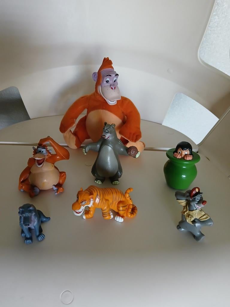 Disney Jungle Book figuurtjes en een knuffeltje., Ophalen of Verzenden, Zo goed als nieuw