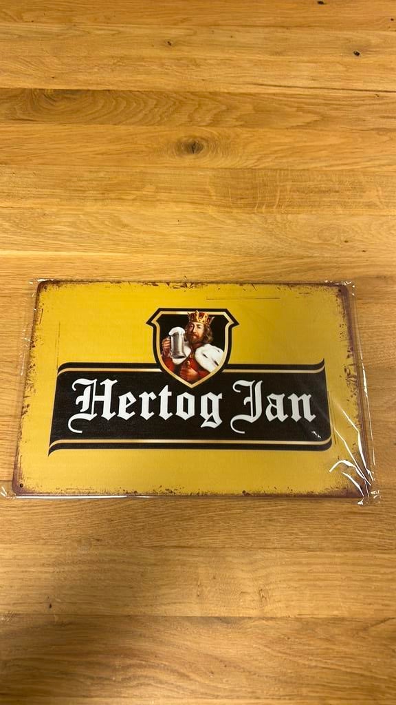Hertog jan bier kroeg bordje, Verzamelen, Biermerken, Ophalen of Verzenden, Nieuw, Reclamebord, Plaat of Schild, Hertog Jan