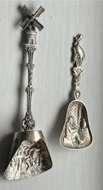 Antieke Hollands zilveren suikerschep 2x, Antiek en Kunst, Ophalen of Verzenden