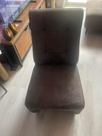 Bruine suede stoel, Ophalen, Gebruikt, Bruin, Leer