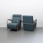 5x Leolux Scylla Hoge Rug turquise Stof, Huis en Inrichting, Fauteuils