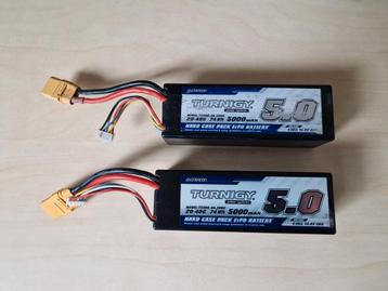 2x turnigy 4s 5000mah lipo's beschikbaar voor biedingen