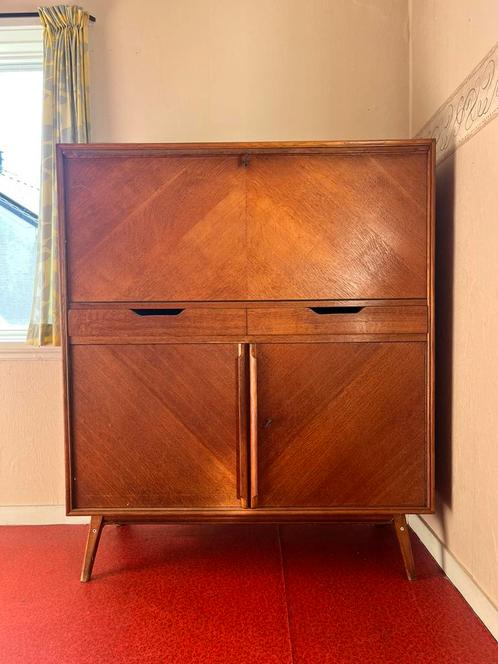 Retro Vintage secretaire, Huis en Inrichting, Kasten | Secretaires, Gebruikt, Ophalen