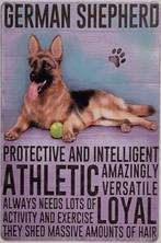 Duitse Herder hond eigenschappen reclamebord van metaal deco