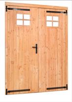Dubbele deur tuinhuis/schuur douglas inclusief kozijn, Tuin en Terras, Nieuw, 2 ramen, Hout, Ophalen
